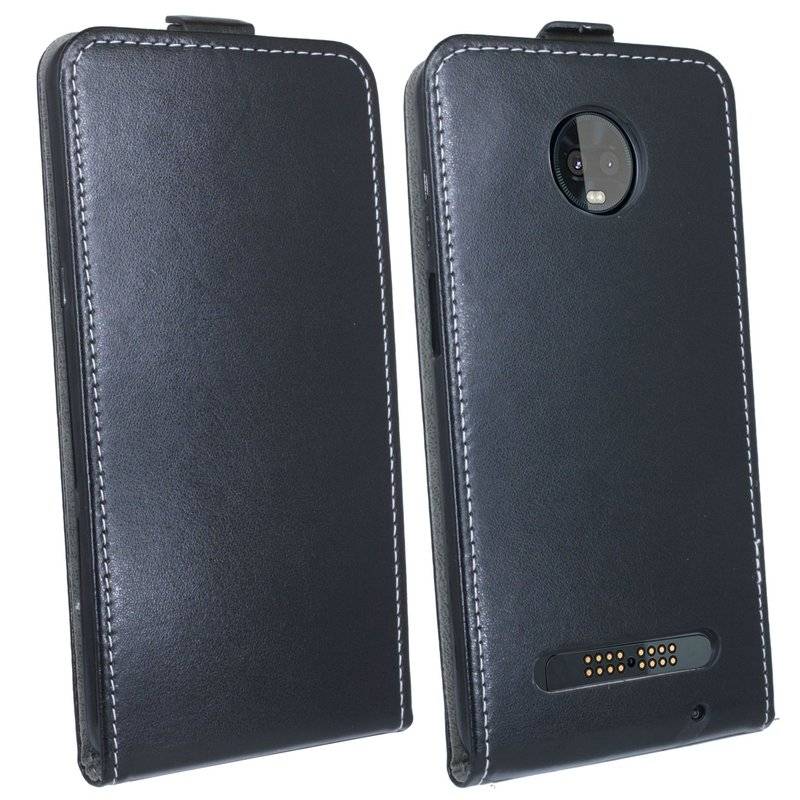 Motorola Moto G6 Play Handyhülle Tasche Flip Case Smartphone Schutzhülle Schwarz