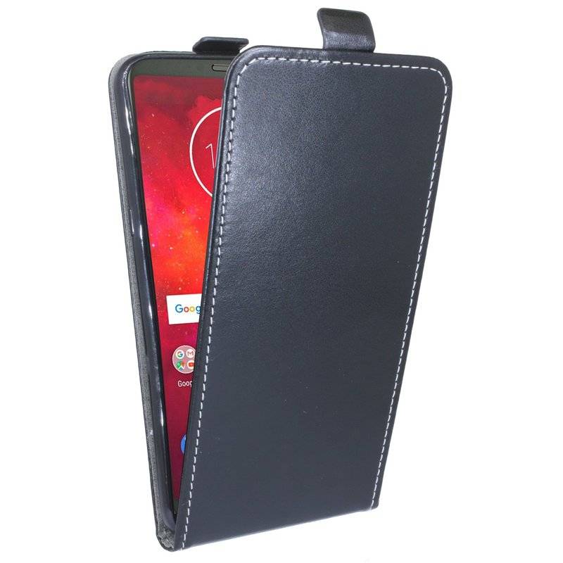 Motorola Moto G6 Play Handyhülle Tasche Flip Case Smartphone Schutzhülle Schwarz