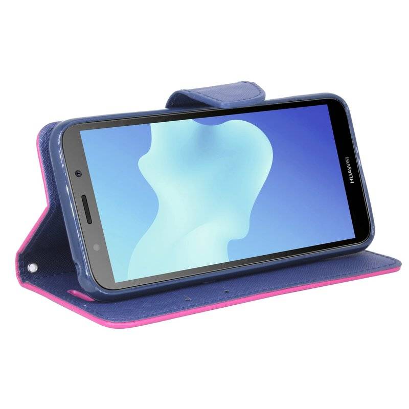 Huawei Y6 2018 Handyhülle Tasche Flip Case Smartphone Schutzhülle Schwarz