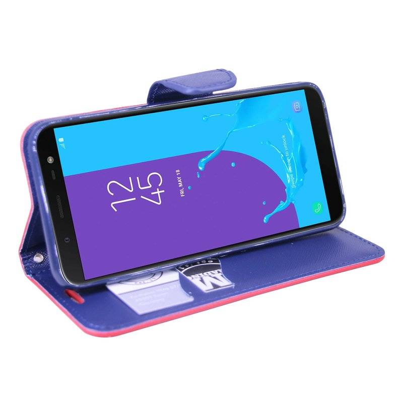 Samsung Galaxy J6 2018 Handyhülle Tasche Flip Case Smartphone Schutzhülle Rot