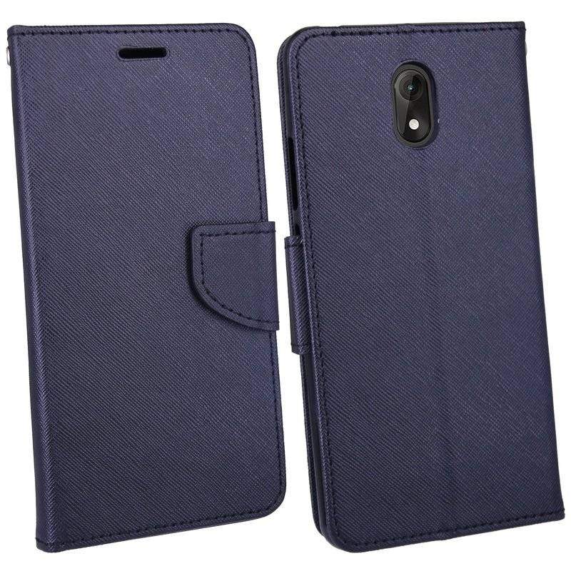 Wiko Lenny 5 Handyhülle Tasche Flip Case Smartphone Schutzhülle Schwarz