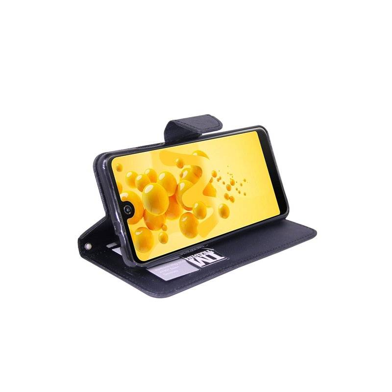 Wiko View 2 Handyhülle Tasche Flip Case Smartphone Schutzhülle Schwarz