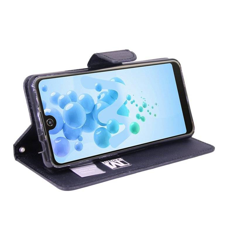 Wiko View 2 Handyhülle Tasche Flip Case Smartphone Schutzhülle Schwarz