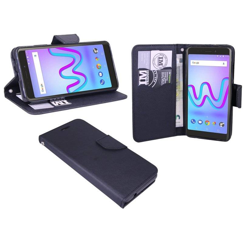 Wiko Jerry 3 Handyhülle Tasche Flip Case Smartphone Schutzhülle Schwarz