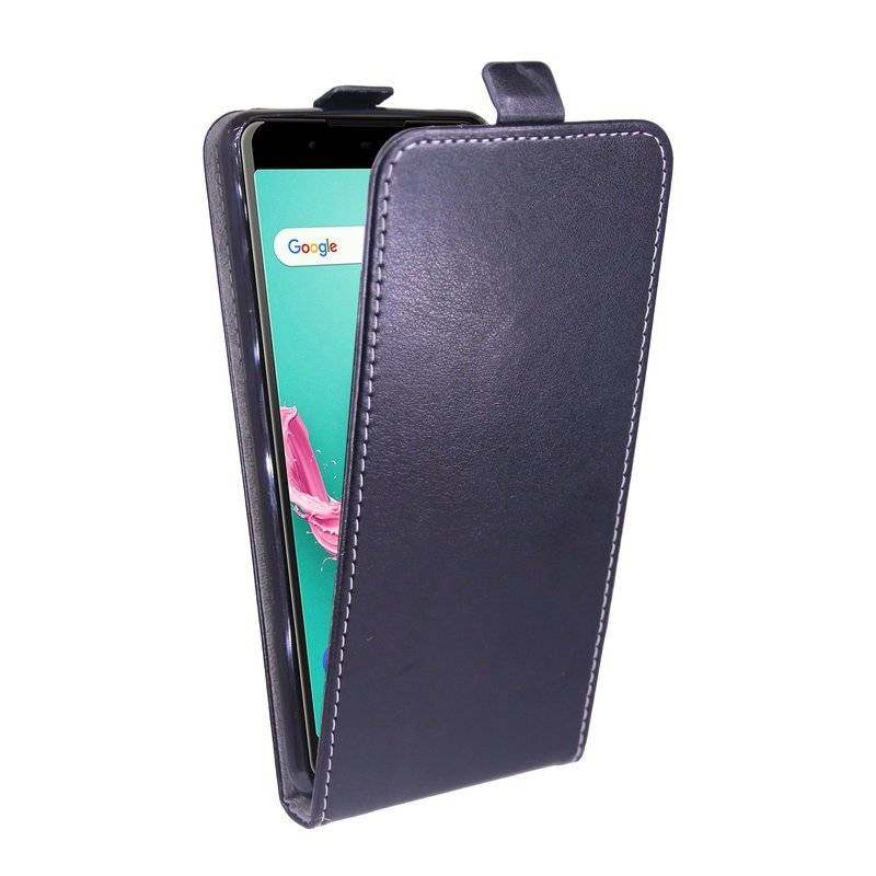Wiko Lenny 5 Handyhülle Tasche Flip Case Smartphone Schutzhülle Schwarz