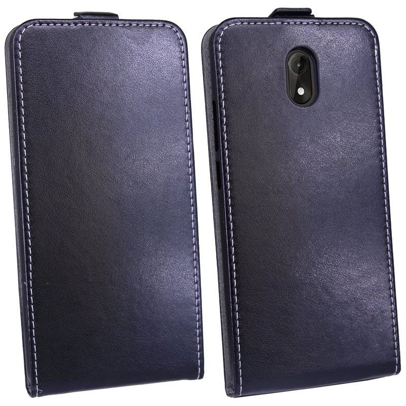 Wiko Lenny 5 Handyhülle Tasche Flip Case Smartphone Schutzhülle Schwarz