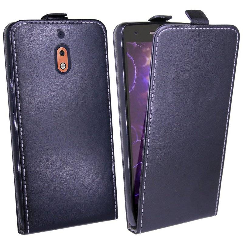 Nokia 2.1 2018 Handyhülle Tasche Flip Case Smartphone Schutzhülle Schwarz
