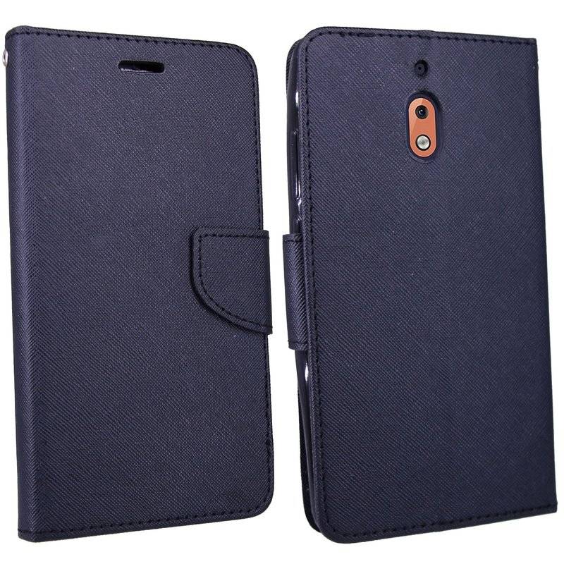 Nokia 2.1 2018 Handyhülle Tasche Flip Case Smartphone Schutzhülle Schwarz