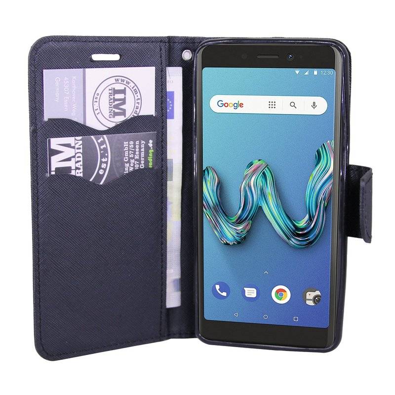 Wiko Tommy 3 Handyhülle Tasche Flip Case Smartphone Schutzhülle Schwarz