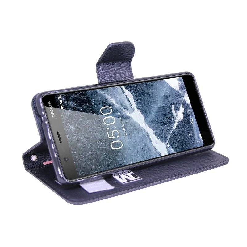 Nokia 5.1 2018 Handyhülle Tasche Flip Case Smartphone Schutzhülle Schwarz