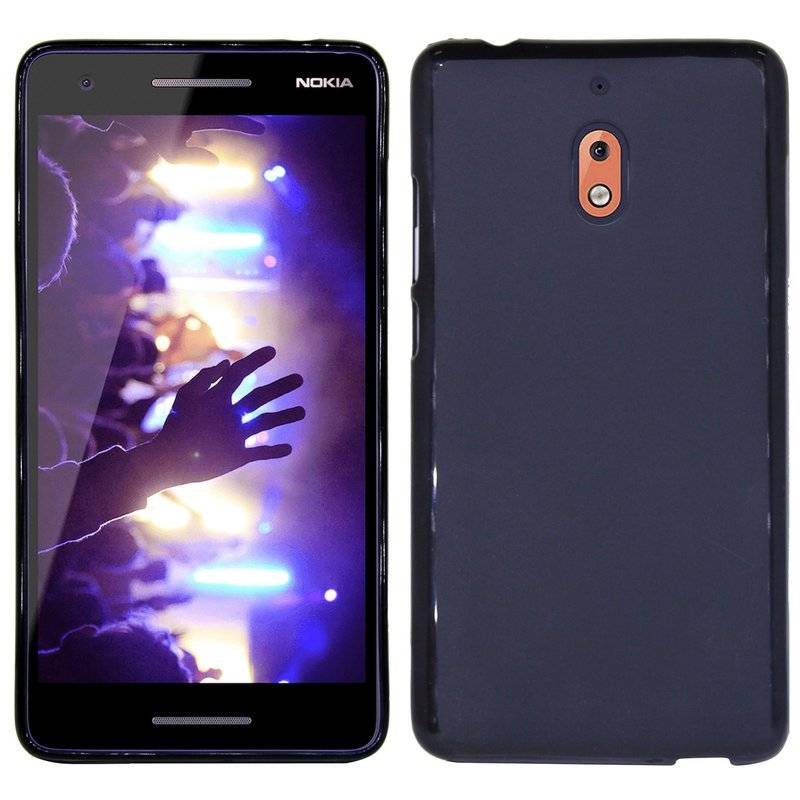 Nokia 2.1 2018 Handy Silikon Schutzhülle Cover Case Schwarz