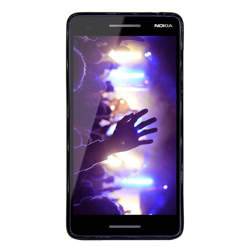 Nokia 2.1 2018 Handy Silikon Schutzhülle Cover Case Schwarz