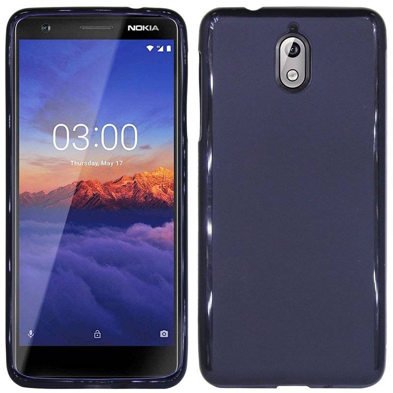 Nokia 3.1 2018 Handy Silikon Schutzhülle Cover Case Schwarz