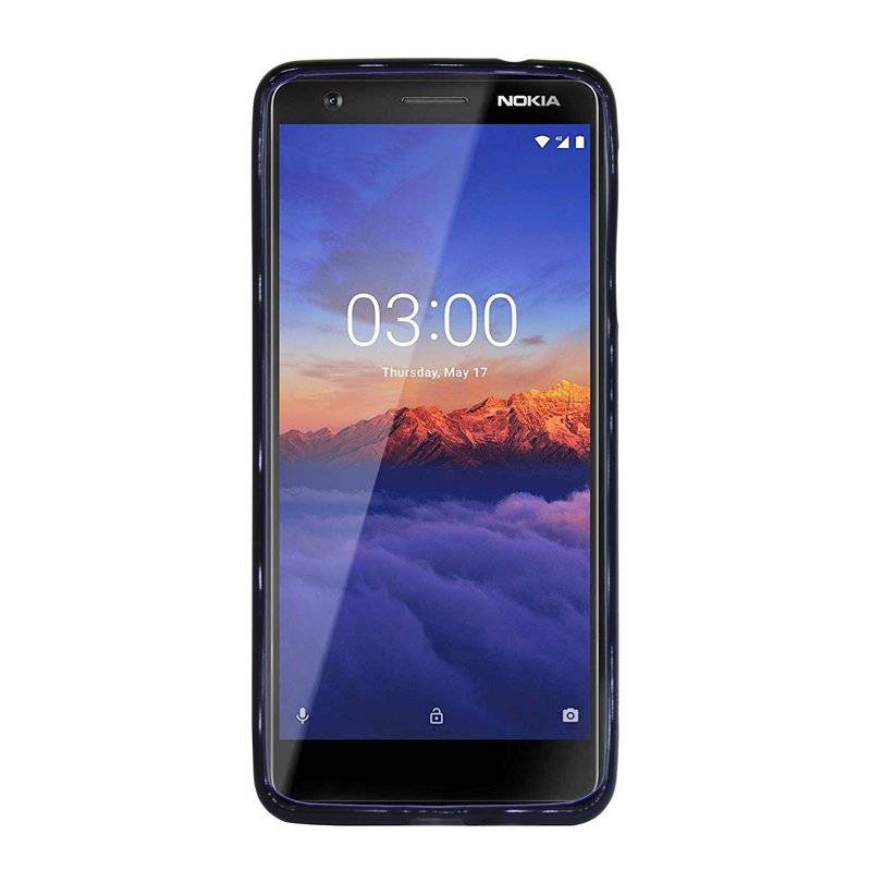 Nokia 3.1 2018 Handy Silikon Schutzhülle Cover Case Schwarz