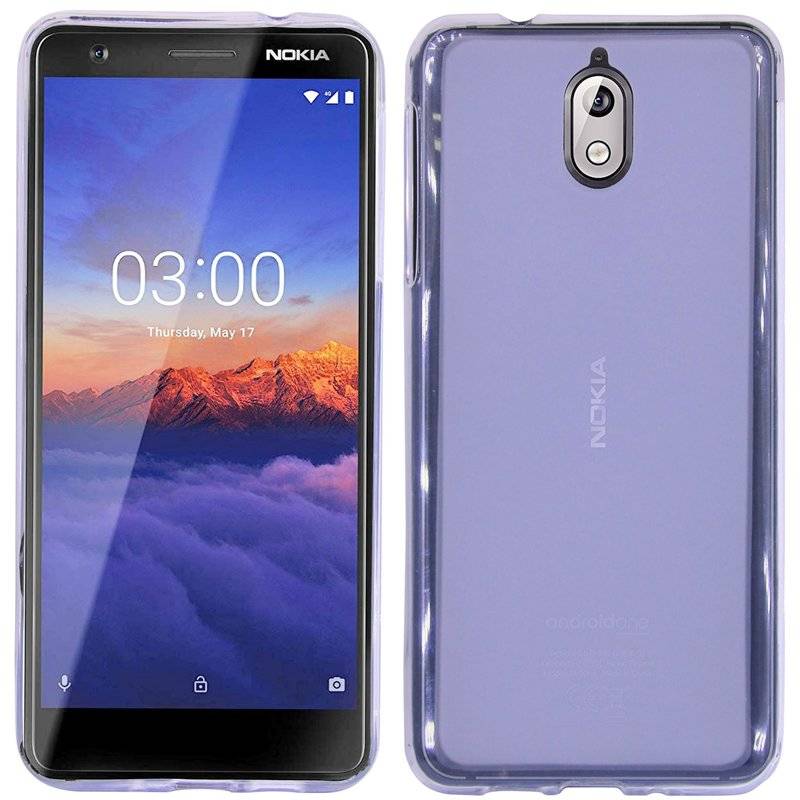 Nokia 3.1 2018 Handy Silikon Schutzhülle Cover Case Grau