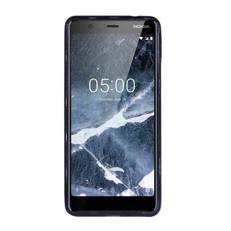Nokia 5.1 2018 Handy Silikon Schutzhülle Cover Case Schwarz