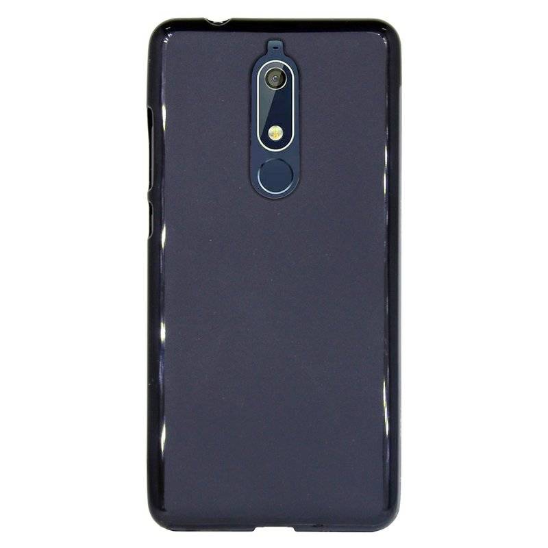 Nokia 5.1 2018 Handy Silikon Schutzhülle Cover Case Schwarz