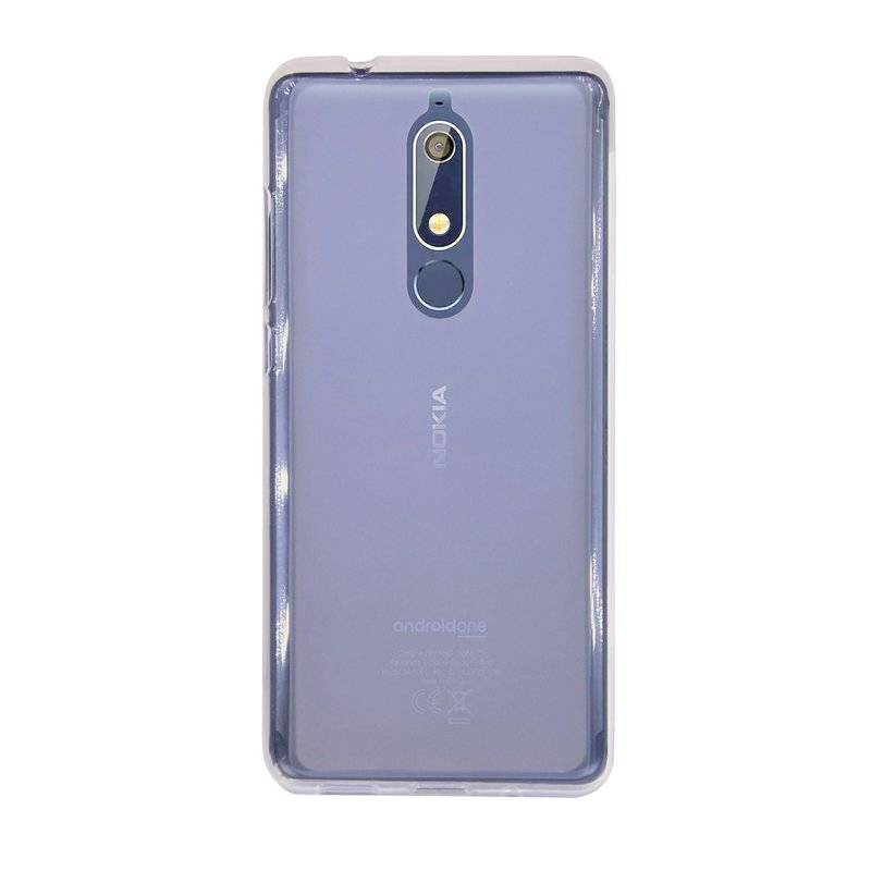 Nokia 5.1 2018 Handy Silikon Schutzhülle Cover Case Grau