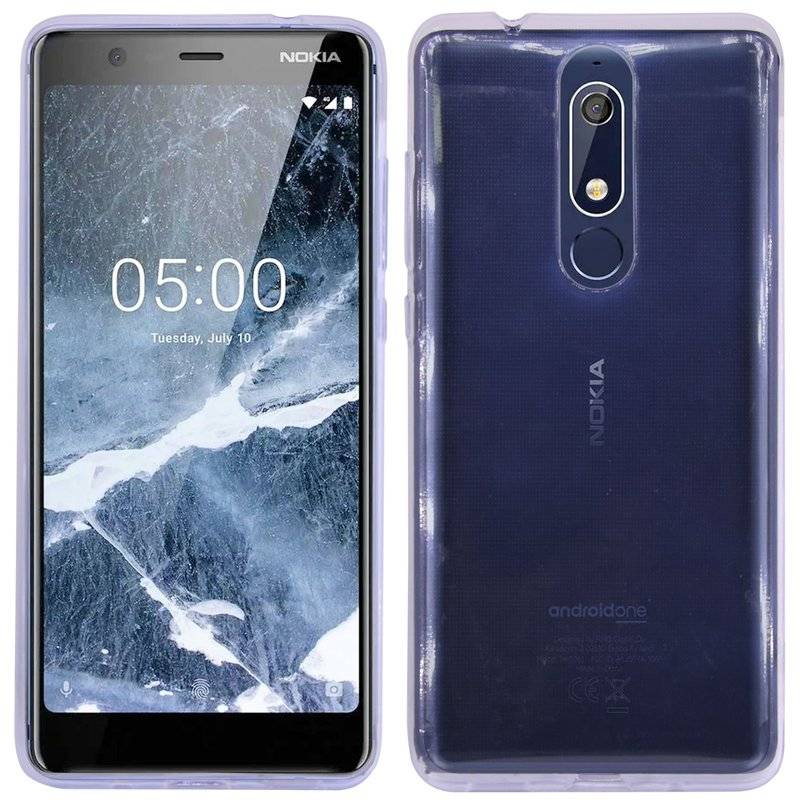 Nokia 5.1 2018 Handy Silikon Schutzhülle Cover Case Transparent