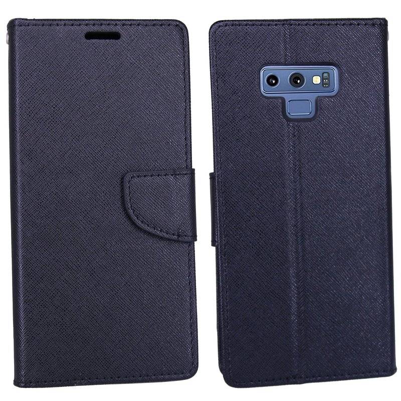 Samsung Galaxy Note 9 Handyhülle Buch Tasche Smartphone Schutzhülle Schwarz