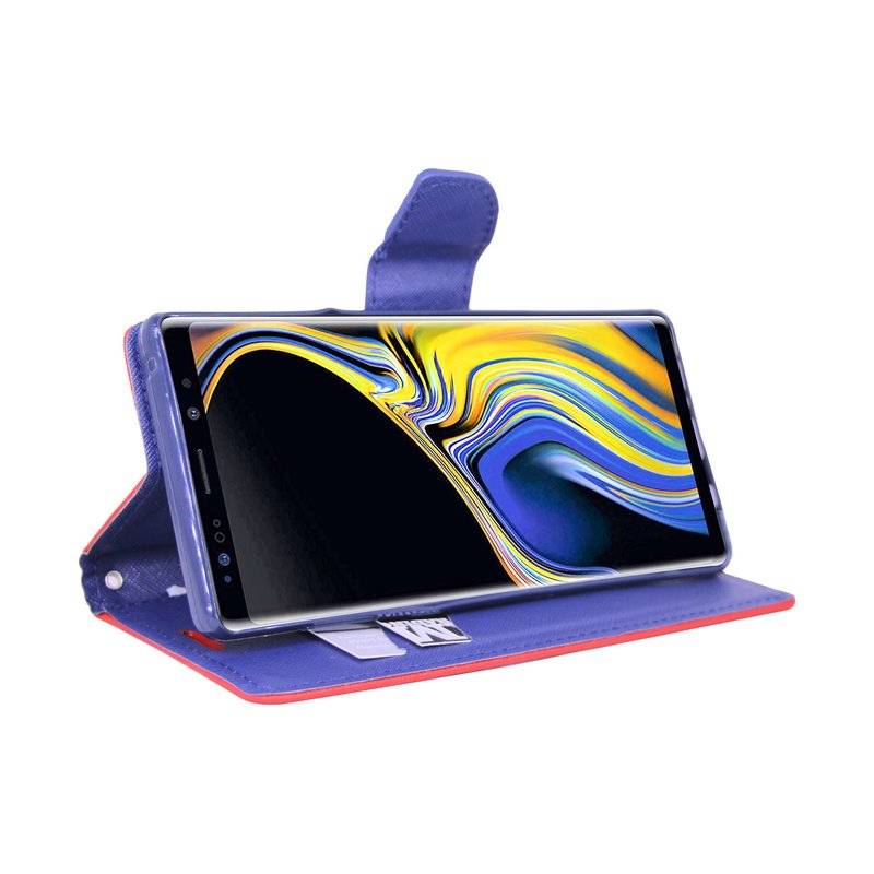 Samsung Galaxy Note 9 Handyhülle Buch Tasche Smartphone Schutzhülle Rot