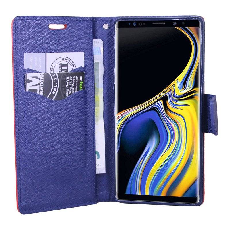 Samsung Galaxy Note 9 Handyhülle Buch Tasche Smartphone Schutzhülle Rot