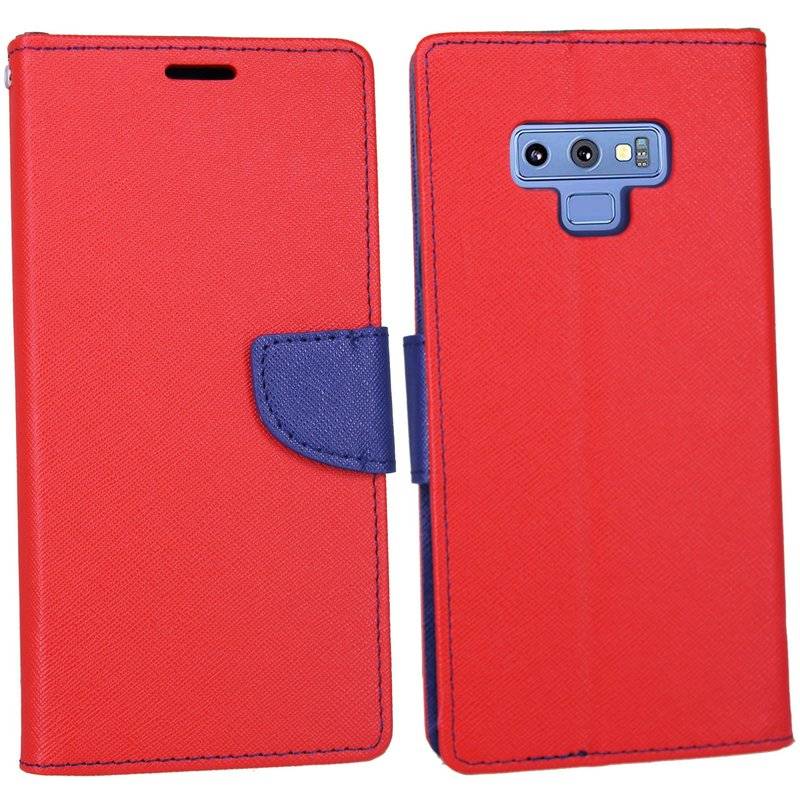 Samsung Galaxy Note 9 Handyhülle Buch Tasche Smartphone Schutzhülle Rot
