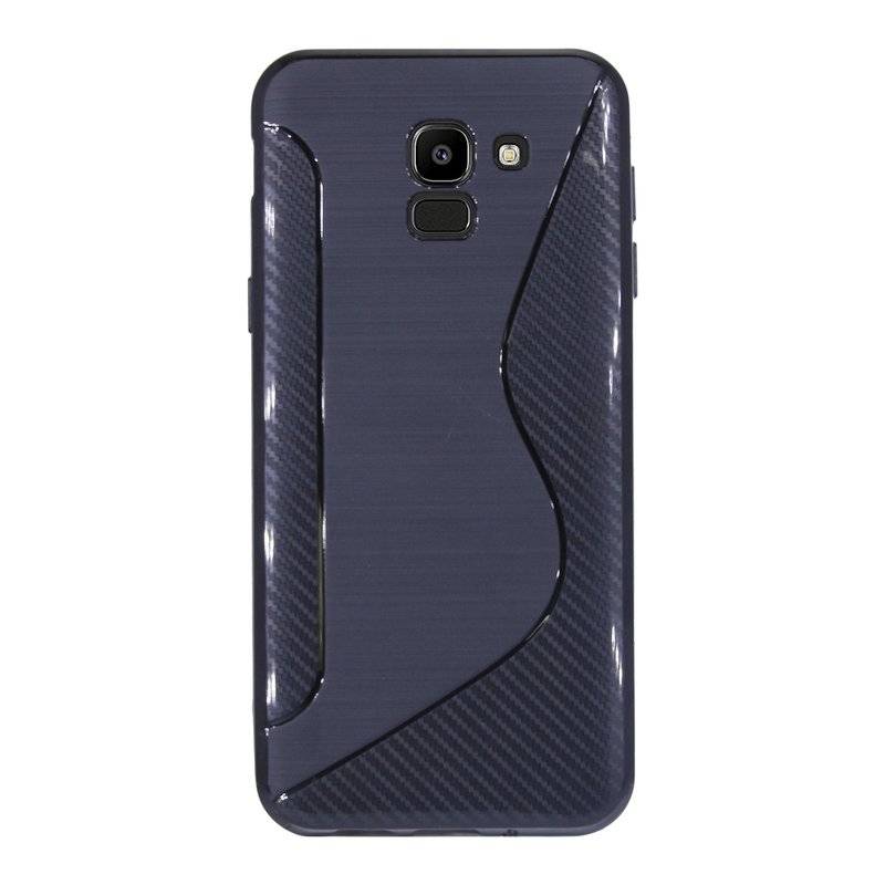 Samsung Galaxy J6 2018 Handy Silikon Schutzhülle Cover Case Schwarz