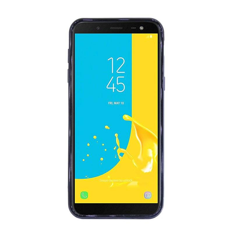 Samsung Galaxy J6 2018 Handy Silikon Schutzhülle Cover Case Schwarz