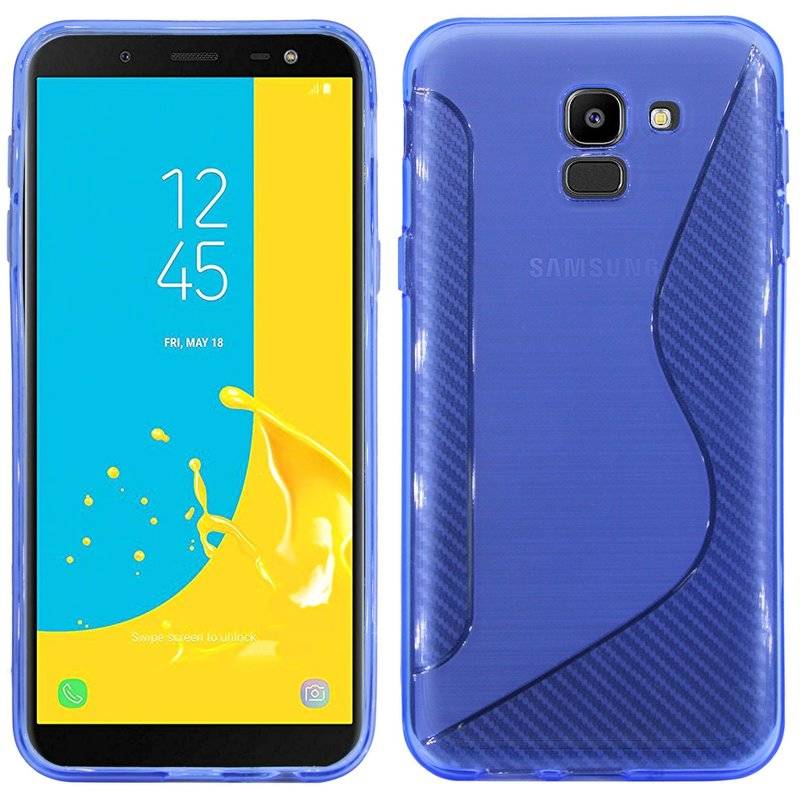 Samsung Galaxy J6 2018 Handy Silikon Schutzhülle Blau