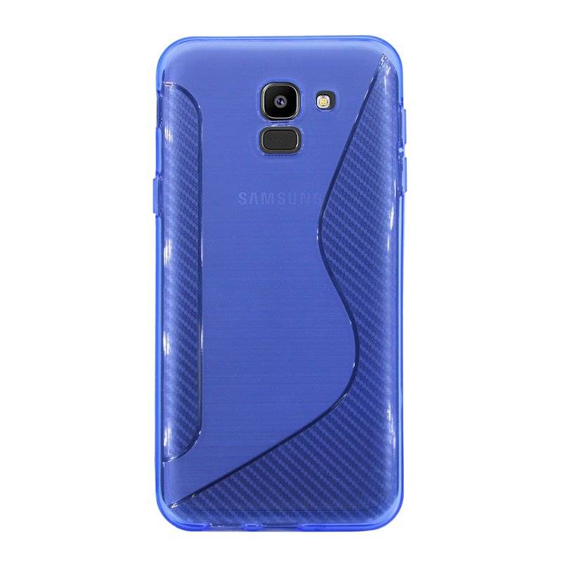 Samsung Galaxy J6 2018 Handy Silikon Schutzhülle Blau