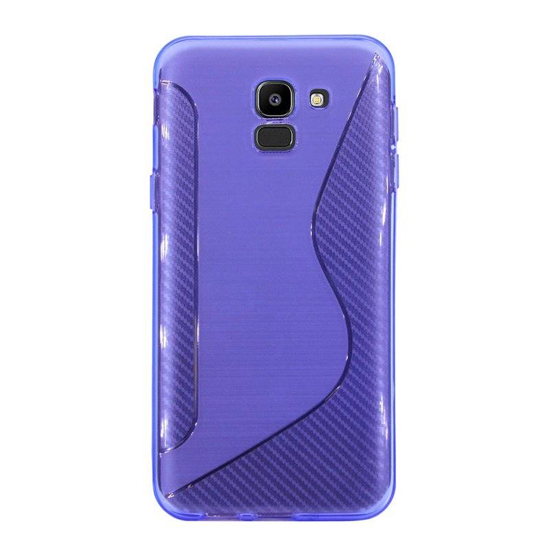 Samsung Galaxy J6 2018 Handy Silikon Schutzhülle Cover Case Lila