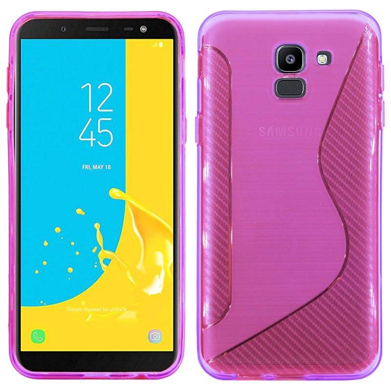 Samsung Galaxy J6 2018 Handy Silikon Schutzhülle Cover Pink