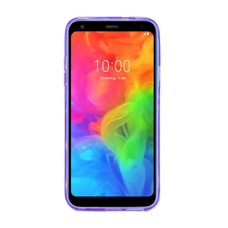LG Q7 Handy Silikon Schutzhülle Cover Case Lila