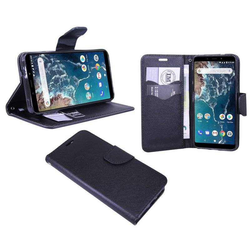 Xiaomi Redmi S2 Handyhülle Buch Tasche Smartphone Schutzhülle Schwarz
