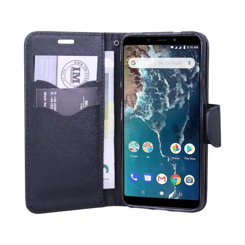 Xiaomi Redmi S2 Handyhülle Buch Tasche Smartphone Schutzhülle Schwarz