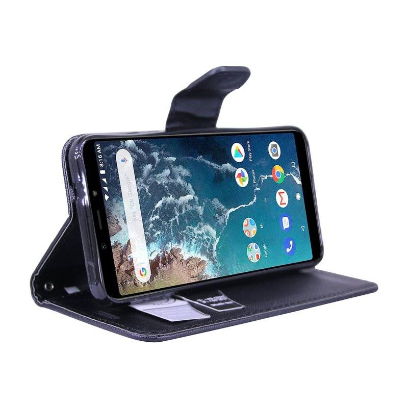 Xiaomi Redmi S2 Handyhülle Buch Tasche Smartphone Schutzhülle Schwarz