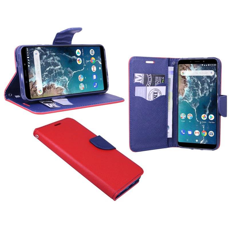 Xiaomi Redmi S2 Handyhülle Buch Tasche Smartphone Schutzhülle Rot
