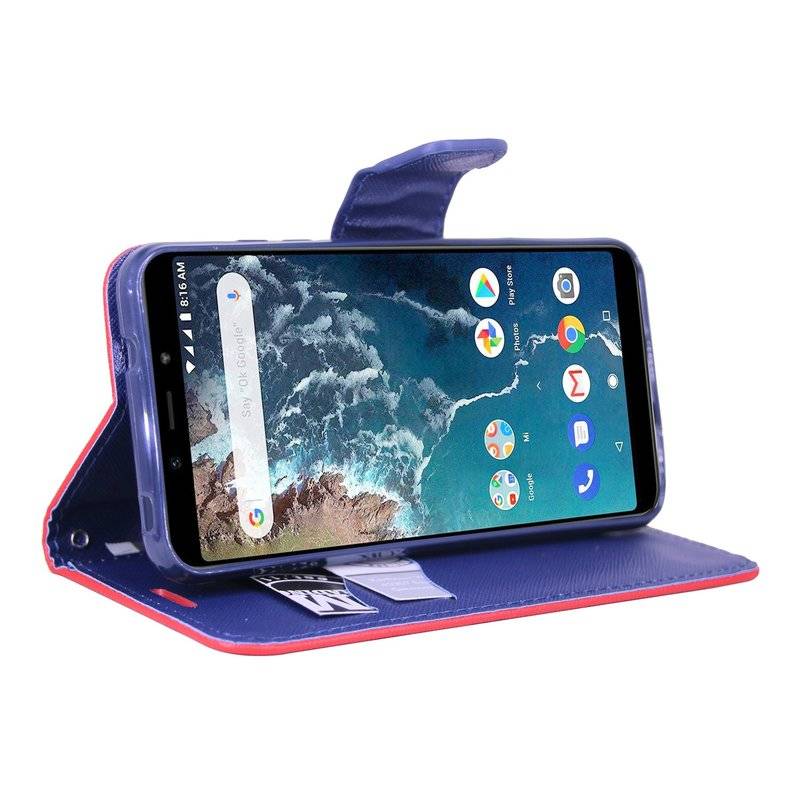 Xiaomi Redmi S2 Handyhülle Buch Tasche Smartphone Schutzhülle Rot