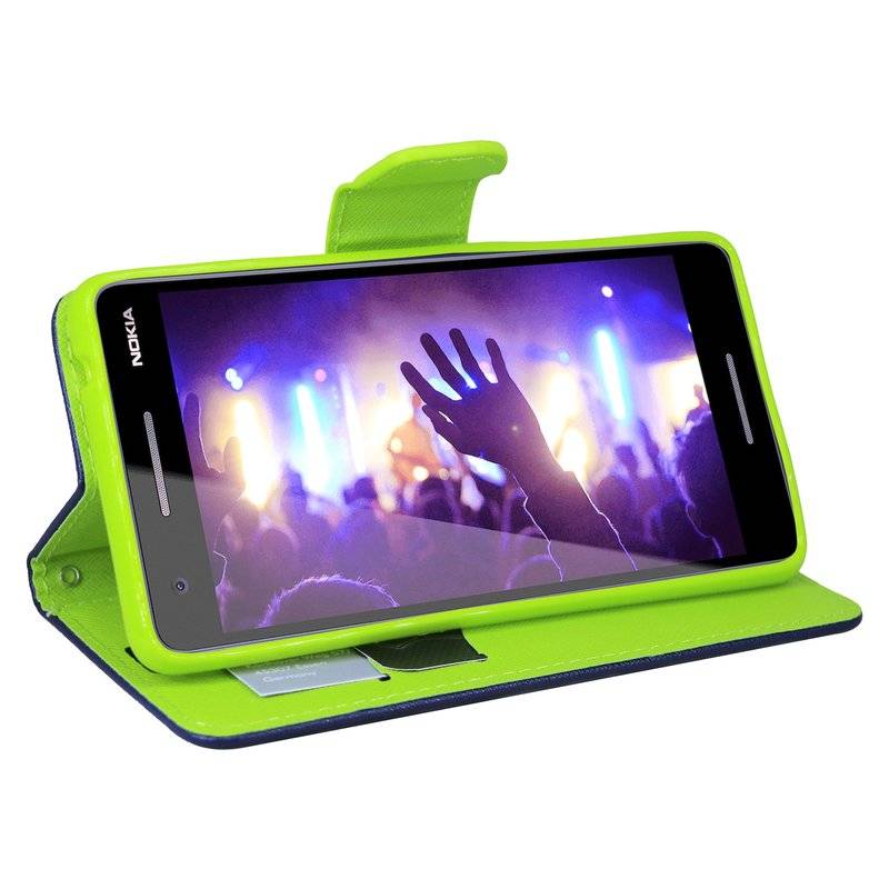 Nokia 2.1 2018 Handyhülle Buch Tasche Schutzhülle Blau