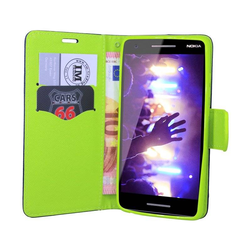 Nokia 2.1 2018 Handyhülle Buch Tasche Schutzhülle Blau