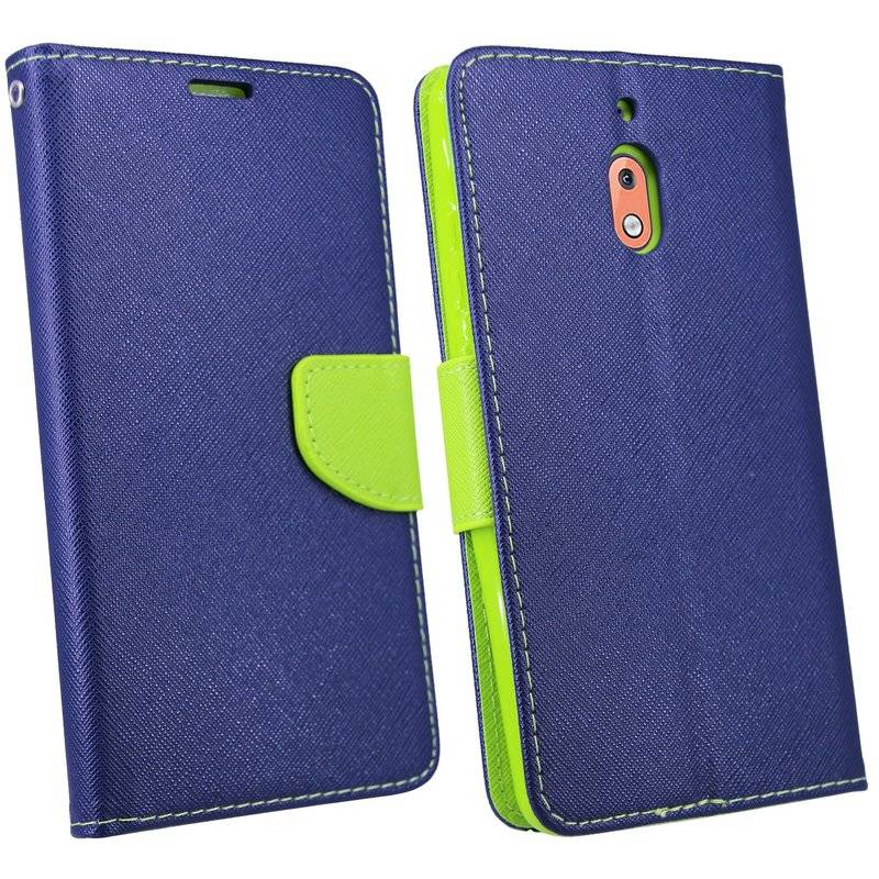 Nokia 2.1 2018 Handyhülle Buch Tasche Schutzhülle Blau