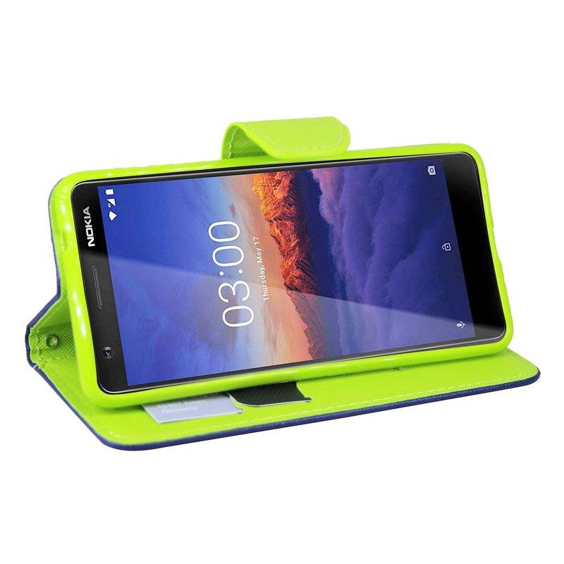 Nokia 3.1 2018 Handyhülle Buch Tasche Schutzhülle Blau