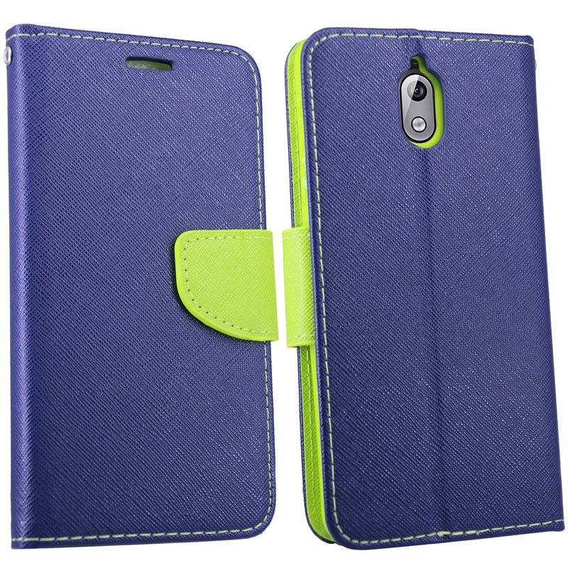 Nokia 3.1 2018 Handyhülle Buch Tasche Schutzhülle Blau