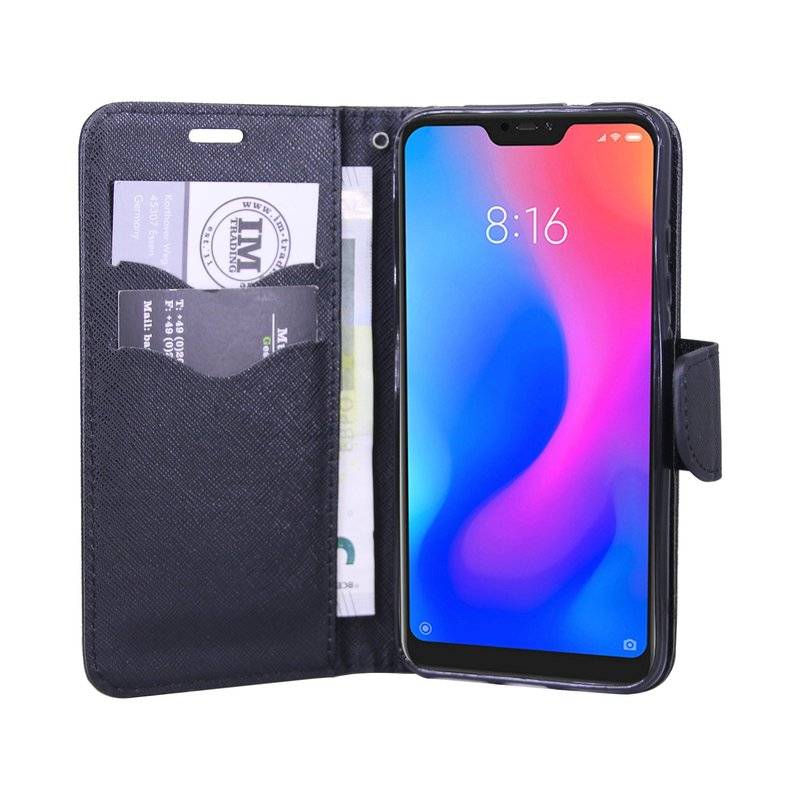 Xiaomi Mi A2 Lite Handyhülle Buch Tasche Schutzhülle Schwarz