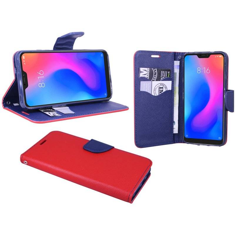 Xiaomi Mi A2 Lite Handyhülle Buch Tasche Schutzhülle Rot