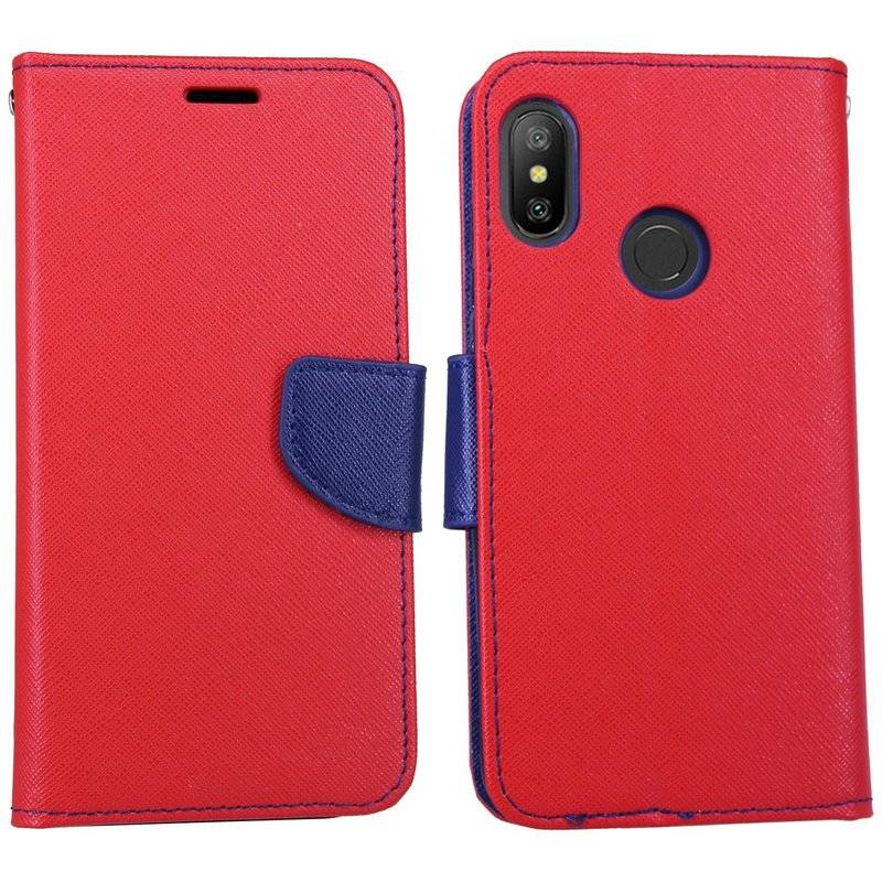 Xiaomi Mi A2 Lite Handyhülle Buch Tasche Schutzhülle Rot
