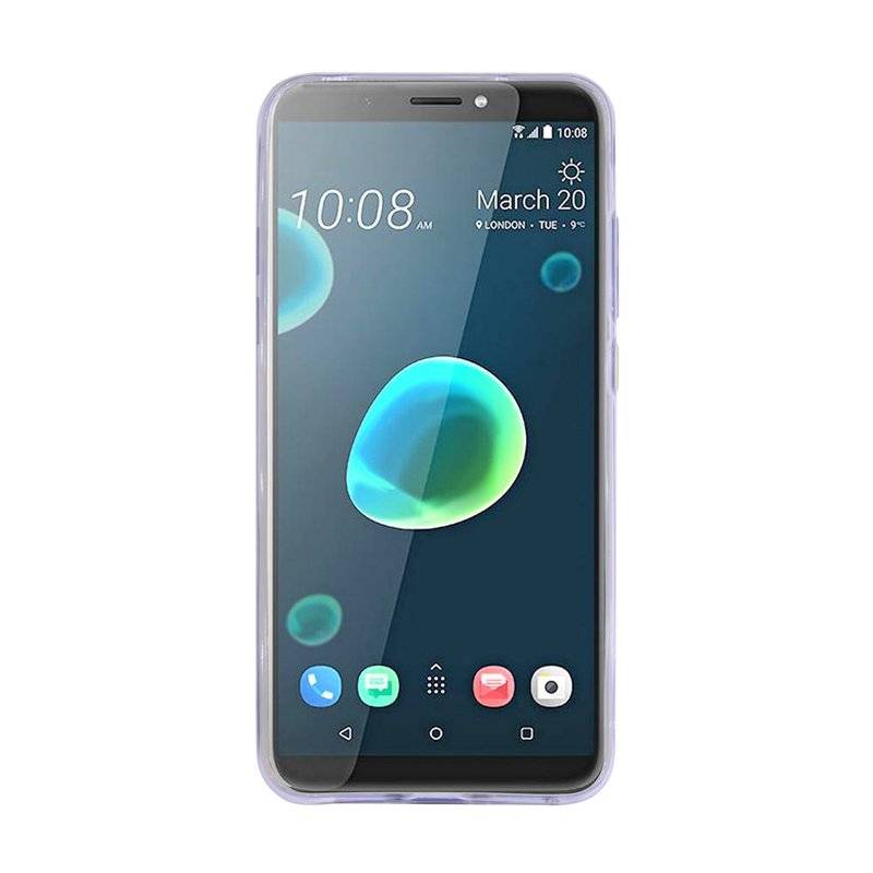 HTC Desire 12+ (Plus) Handy Silikon Schutzhülle Cover Case Grau
