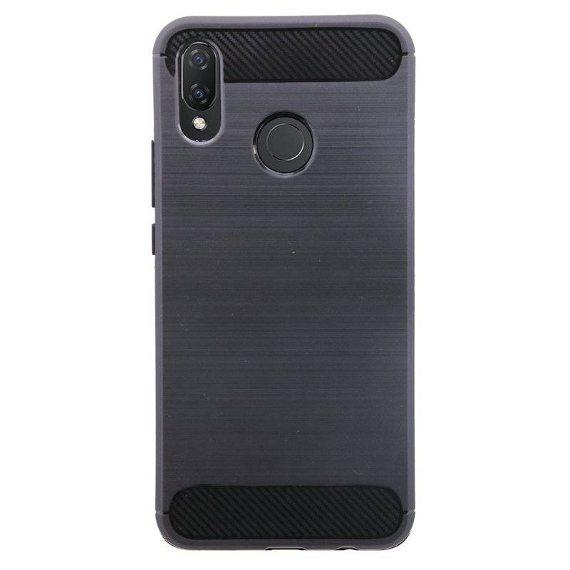 Huawei P Smart Plus Handy Silikon Schutzhülle Cover Case Schwarz