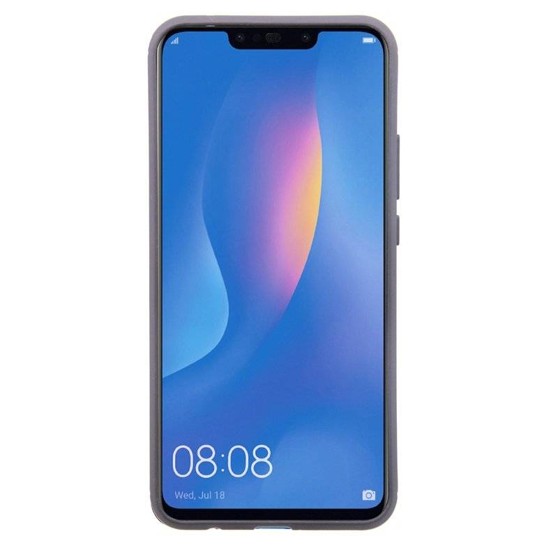 Huawei P Smart Plus Handy Silikon Schutzhülle Cover Case Schwarz